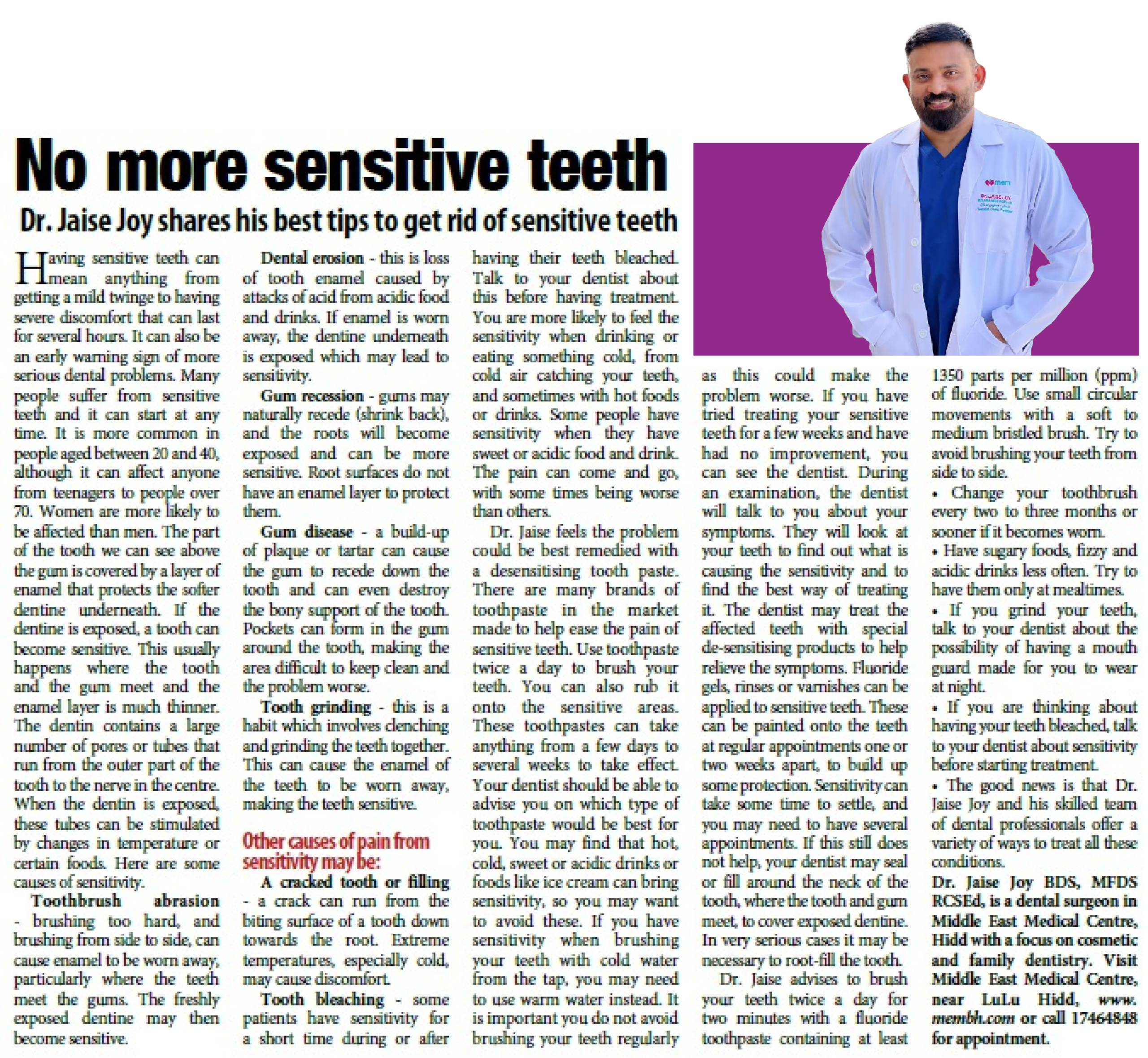 No More Sensitive Teeth