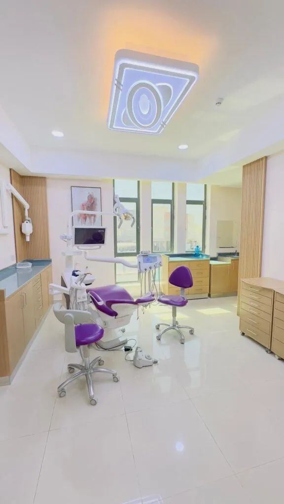 Doctor using advanced dental technology